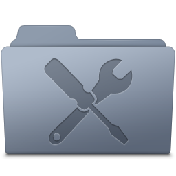 Utilities Folder Graphite Icon 256x256 png
